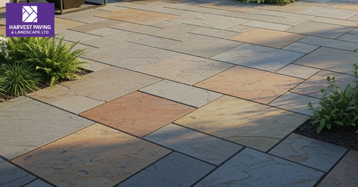 Natural Stone slabs in garden