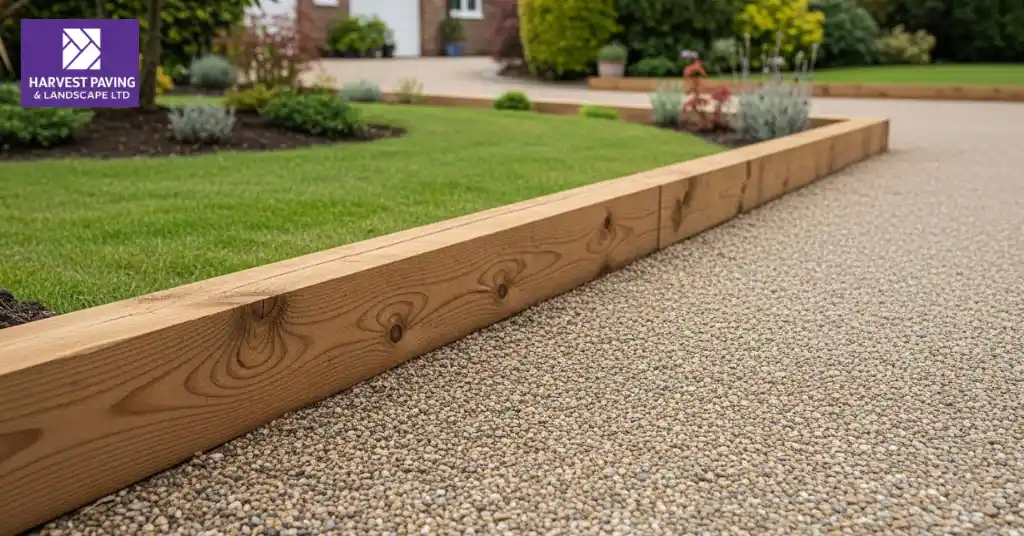 Wooden Driveway Edging